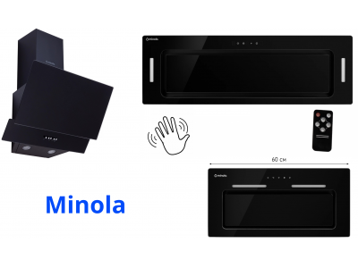 Стильна чорна витяжка для кухні від Minola