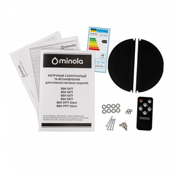 Витяжка повновбудована Minola BGH 5977 BL Silent - зображення 15