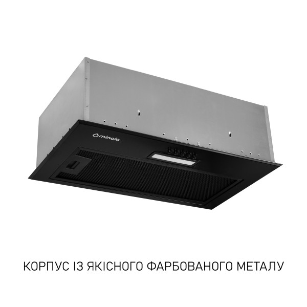 Витяжка повновбудована Minola HBI 5614 BLF 1000 LED - зображення 2