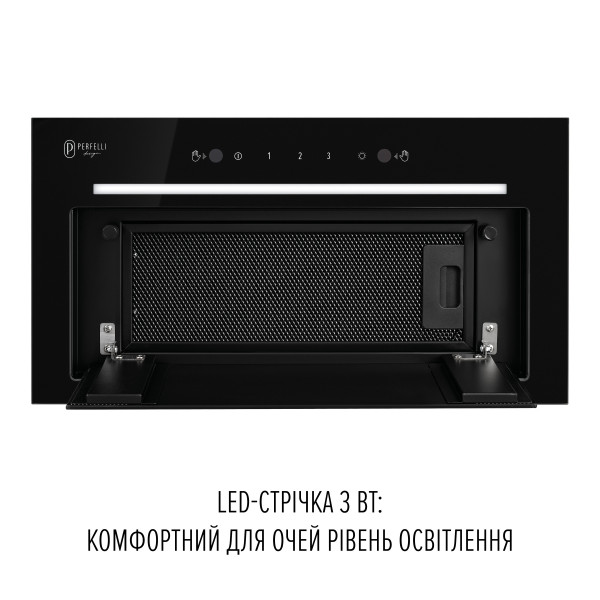 Витяжка повновбудована PERFELLI DESIGN FILINI 5 NW NERO SILENZIO - зображення 3