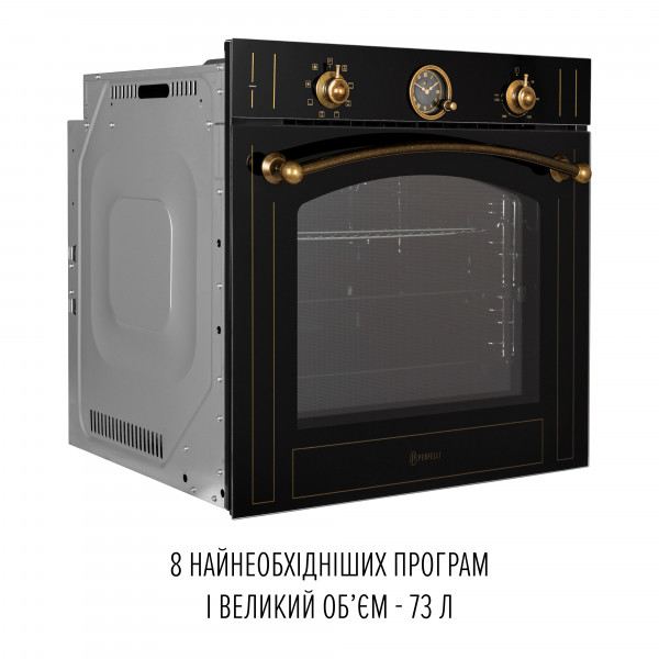 Perfelli 5905563501412 - зображення 3 Духова шафа електрична PERFELLI VINTAGE 6A8N NERO - зображення 3