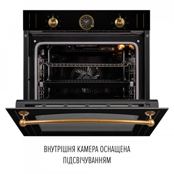 Perfelli 5905563501412 - зображення 10 Духова шафа електрична PERFELLI VINTAGE 6A8N NERO - зображення 10